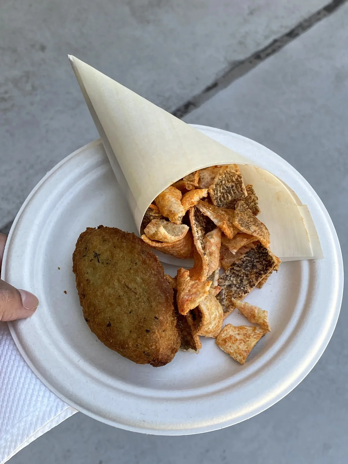 codfish croquette and spicy codfish chips